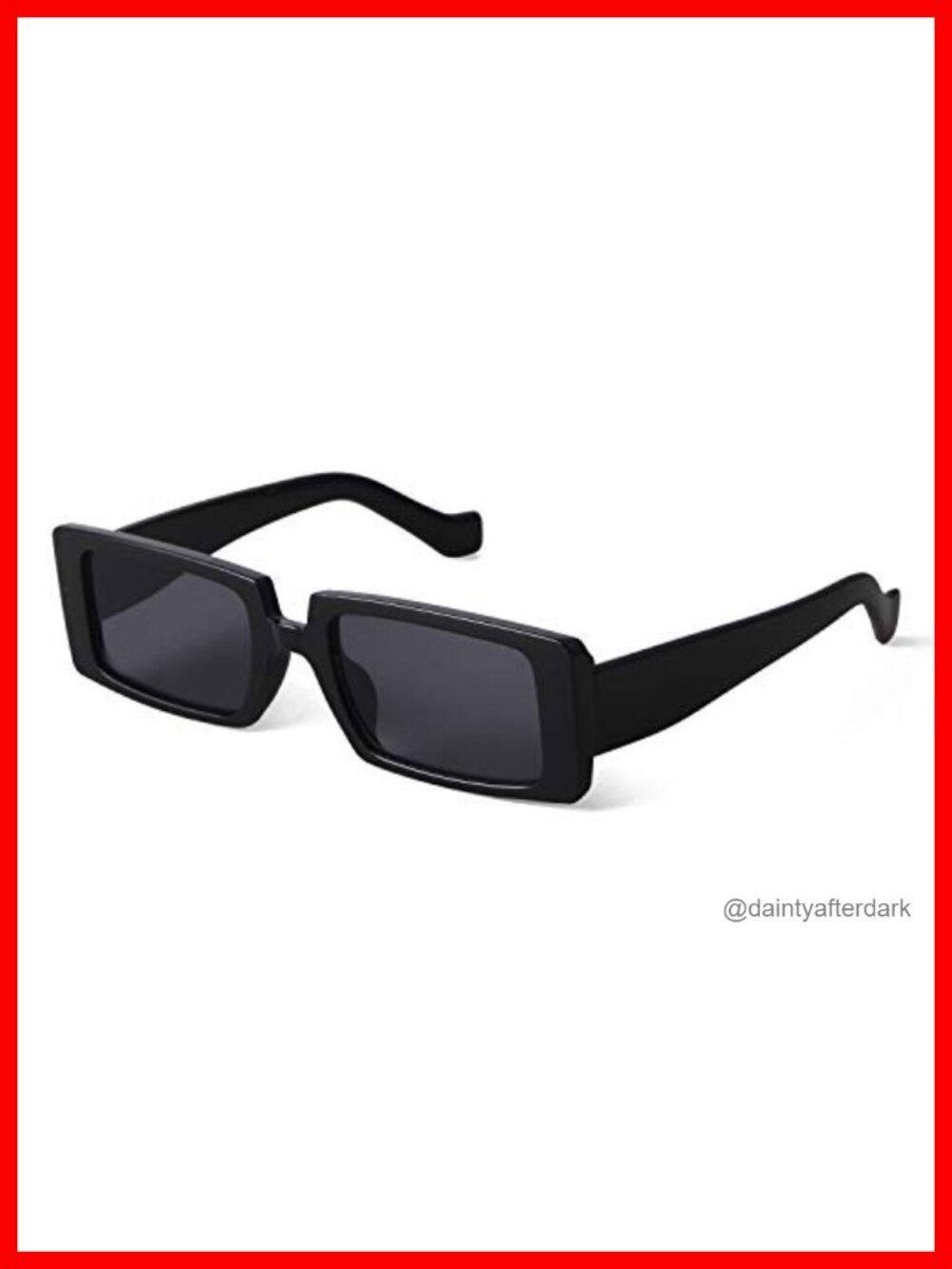 Rectangular Frame Sunglasses UV400 Protection Retro Narrow Square Sun Glasses